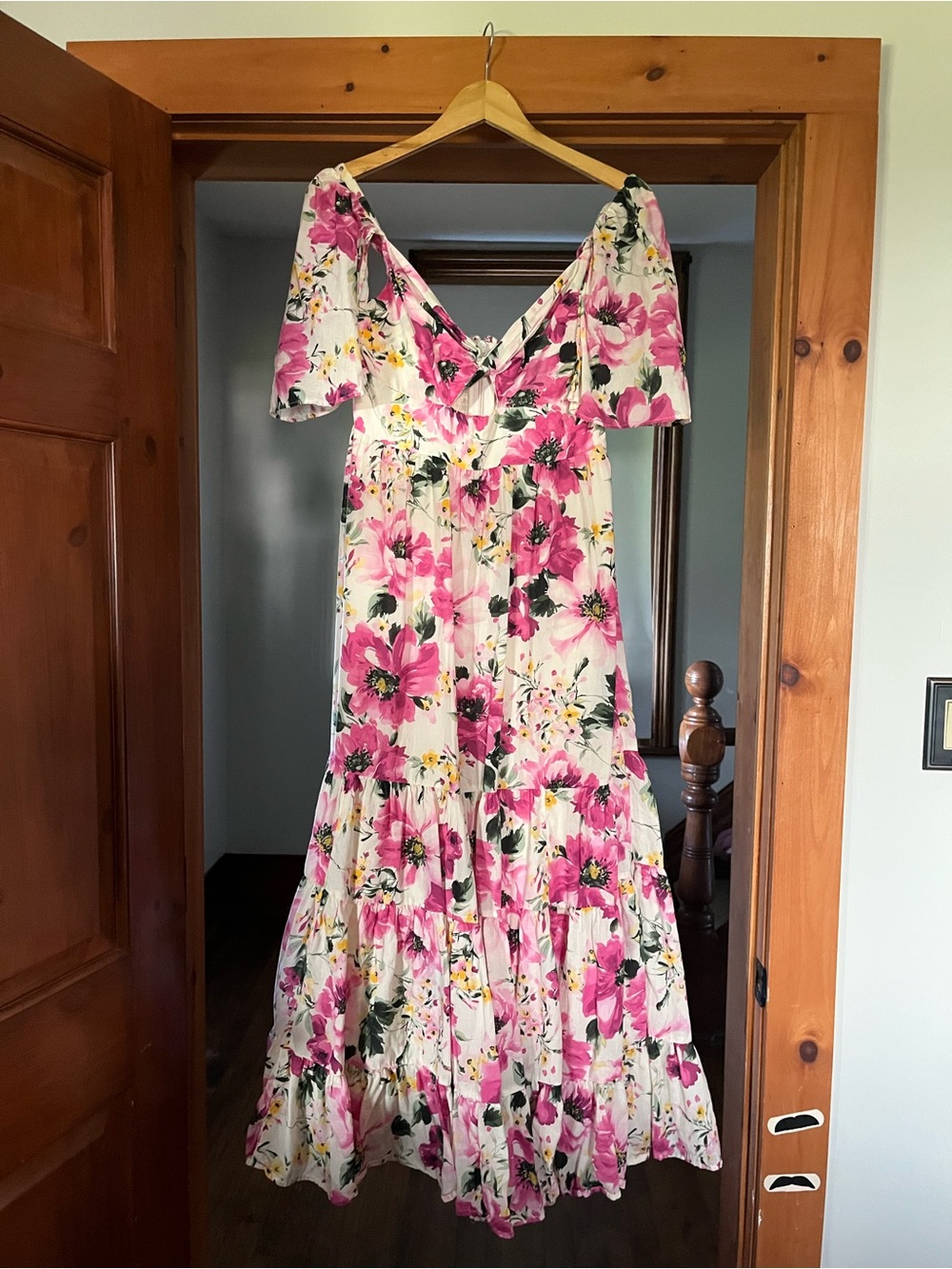 Abercrombie & Fitch Pink Floral Midi Dress